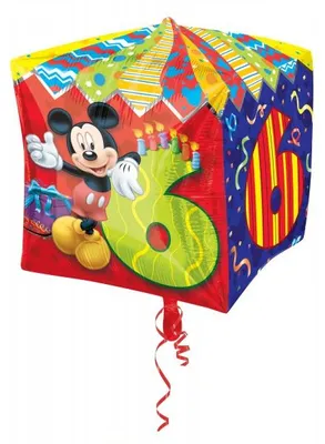 Produktbild von Micky Maus Zahl 6 Folienballon UltraShape