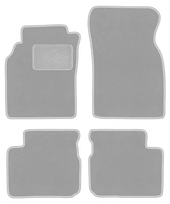 Image de Tapis de sol en moquette pour Nissan Primera P11 1995-2002 (liftback/berline/break) – jeu 4 pièces, gris, sur mesure – Wielganizator OSLO