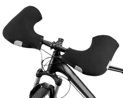 Obrázek produktu pro Zimní cyklistické rukavice, neopren, černé, voděodolné, větruodolné