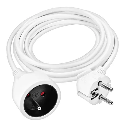 Zdjęcie produktu dla Przedłużacz Solight White - złącze, 1 gniazdo, 5m PS04