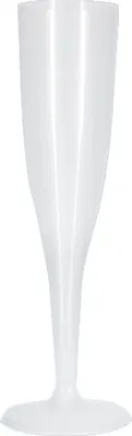 Produktbild von 100 Champagnerglas 0,1 l Polystyrol mit Fuß einteilig – Mehrweg Light 100 ml