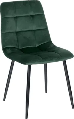 Produktbild von CLP Esszimmerstuhl Tilde Bezug gepolstert gesteppt mit Rückenlehne bis 150 kg schwarz Material Samt