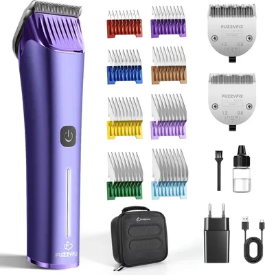 Productafbeelding van Hondentrimmer - draadloze tondeuse voor honden en katten - 2 messen en 8 opzetkammen - USB-C - 45 dB