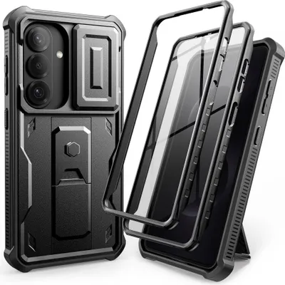 Produktbild von Handyhülle für Galaxy S26, Tech-Protect Polyamid Cam Plus 2-Set, Schwarz