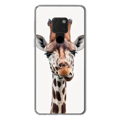 Produktbild von MuchoWow® Handyhülle Schutzhülle Hülle für Huawei P40 Lite Jungen - Giraffe - Tiere - Kopf - Porträt - Kind - Mädchen Silikon Softcase Handy Hülle - Handy