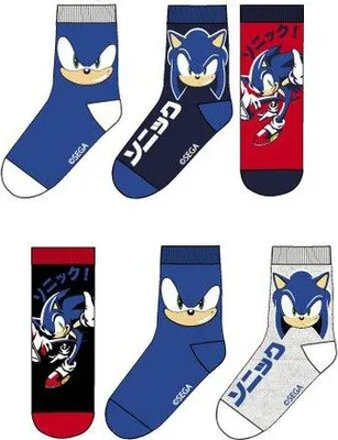 Produktbild von Sonic the Hedgehog Kindersocken 23/26– 6er Pack