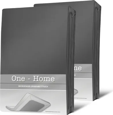 Produktbild von 2 Spannbettlaken anthrazit 140x200 cm - 160x200 cm Microfaser Spannbetttuch Set