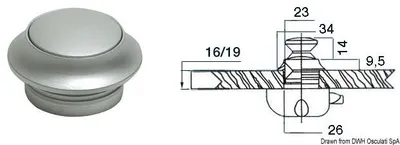 Produktbild von Gałka aus Messing chromowanego perłowo 19 mm Osculati 38.181.12