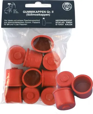 Produktbild von Süßmostkappen Gummikappen Gr.2 ohne Loch Ø 28 mm 10 Stk 10 Stück, Ø 2,8 cm