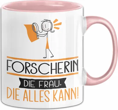 Produktbild von Forscherin Geschenk Tasse Becher Die Frau Die Allen Kann Geschenkidee für eine Forscherin Lustig (Rosa)