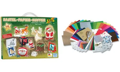 Produktbild von folia Bastelpapier-Koffer "Weihnachten II", 110-teilig