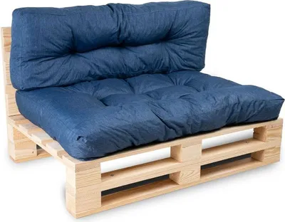 Image de Coussins palette lot en polyester BANANAIR 120x80x15 cm bleu