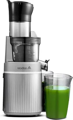 Immagine prodotto di Centrifuga da 200 W per frutta e verdura, grigia, con 2 filtri di diverse dimensioni