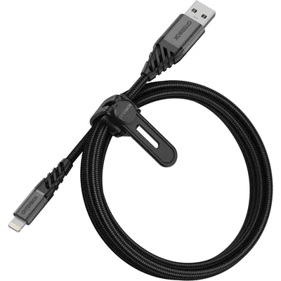 Obrázek produktu pro Otterbox Nylonový kabel USB-A na Apple Lightning MFI 1 metr - černý