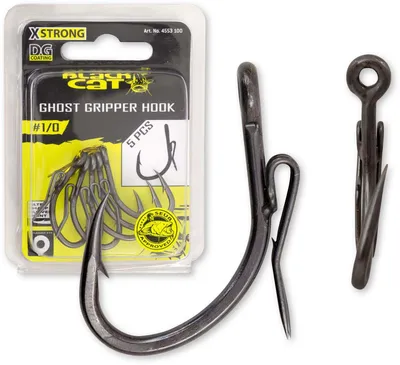 Produktbild von Black Cat Ghost Gripper Haken DG - 5 Wallerhaken, Größe:3/0