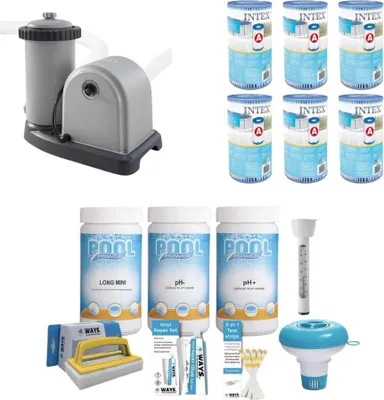 Zdjęcie produktu dla WAYS - Pielęgnacja basenu - Zestaw medium i pompa filtrująca 5678 l/u i 6 filtrów typu A