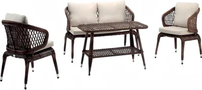 Produktbild von Sofagarnitur Moderne Gartenmöbel Luxus Couchtisch Sofa 2 Sitzer 2x Sessel