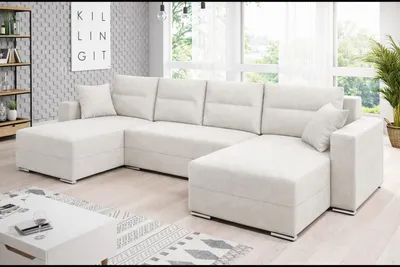 Produktbild von Couchgarnitur Ecksofa Sofa Sofagarnitur Clara U Schlaffunktion Wohnlandschaft