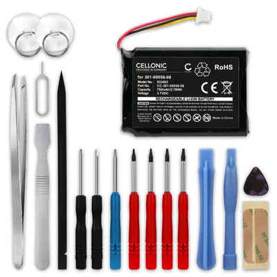 Produktbild von subtel 1x Akku für Navigation Kompatibel mit Garmin Camper 780, Camper 770 LMT-D, Drive 61 LMT-S, 361-00056-08 - (750mAh, 3.7V) + Werkzeug-Set