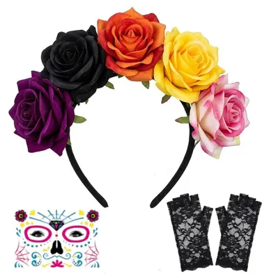 Skelett-Handschuhe und Maske, 2-teilig, Halloween-Kostümzubehör