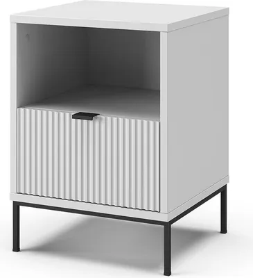 Produktbild von Nachttisch Vicco Eliza Weiß 40 x 55 cm mit 1 Schublade, Model 56203