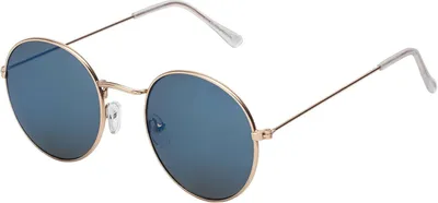Produktbild von Damen Herren Sonnenbrille Rund Form Verspiegelt 80er Modern Urlaub Strand 30568 Blau