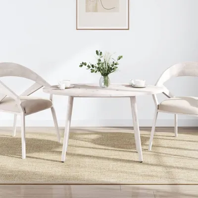 Obrázek produktu pro vidaXL Stolová deska bílá 110x55x2,5 cm Oválný stůl z masivního dřeva borovice