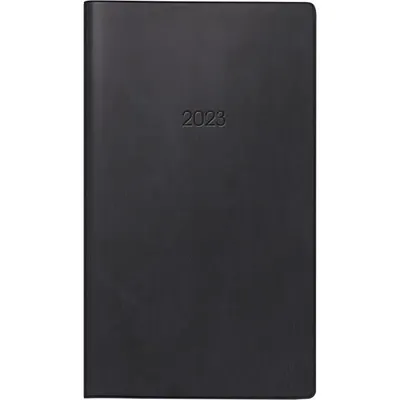Produktbild von Taschenkalender 758 8,7x15,3cm 1 Woche/Seite Kunststoff schwarz 2023