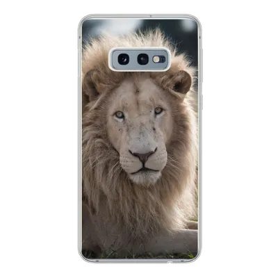 Produktbild von MuchoWow® Handyhülle Schutzhülle Hülle für Samsung Galaxy S10e Löwe - Tier - Weiß Silikon Softcase Handy Hülle - Handy