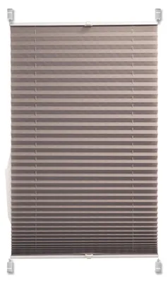 Produktbild von Sunlusso Plissee Klemmfix ohne Bohren – Faltrollo lichtdurchlässig & blickdicht – Silber-Grau Crash, 70 x 220 cm