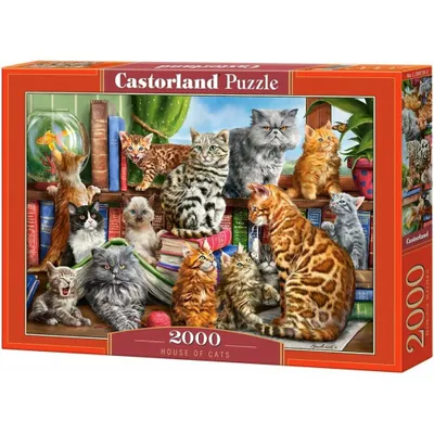 Produktbild von CASTORLAND Katzenhaus Puzzle 2000 Teile