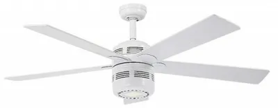 Obrázek produktu pro Stropní ventilátor s osvětlením a bílými stahovacími řetízky ALU