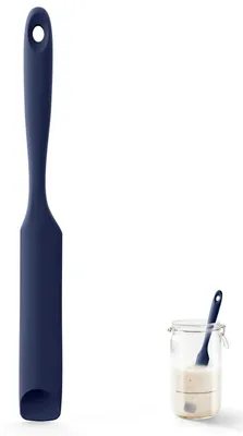 Produktbild von Silikonspatel mit Löffelspitze, 315°C hitzebeständig, Marineblau