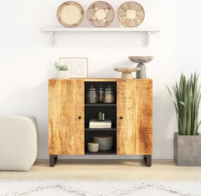 Productafbeelding van Maison Exclusive - Dressoir met 2 deuren, 90x33x75 cm, massief mangohout
