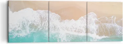 Produktbild von Bild auf Leinwand - Leinwandbild - Meer Welle Sand - 120x40cm - Wand Bild - Wanddeko - Wandbilder - Leinwanddruck - Bilder - Kunstdruck - Wanddekoration - Leinwand bilder - Wandkunst - CA120x40-3937