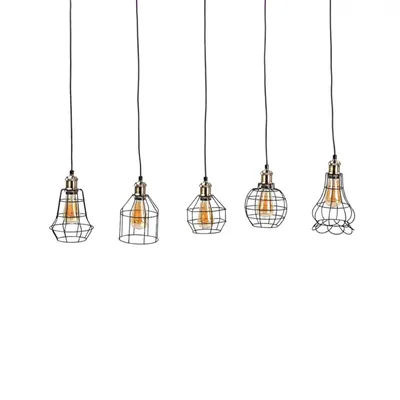 Produktbild von Lindby Pendelleuchte Alberta Fünfflammig Deckenlampe Hängeleuchte Deckenlampe