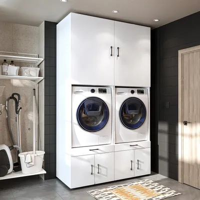 Immagine prodotto di Roomart SERIE 3 Mobile per lavatrice, larghezza 134 cm, bianco