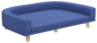 Obrázok produktu pre Pohovka pre psov – posteľ pre veľké psy s vankúšom | Farba: Modrá | Rozmery: 98x67x25 cm