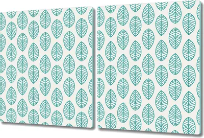 Produktbild von Glas-Herdabdeckplatte Glaskeramikkochfeld-Abdeckung Spritzschutz - 2x 40x52 cm - Geometrisches Grau