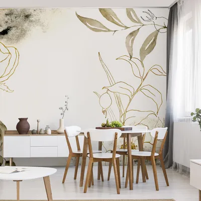 Zdjęcie produktu dla Fototapeta Dekoracja Akwarelowe KWIATY Abstrakcja Ścienna do Salonu 3D Tapeta Ścienna 460x300cm