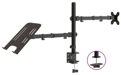 Obrázok produktu pre vidaXL Držiak na monitor čierna oceľ VESA 75/100 mm