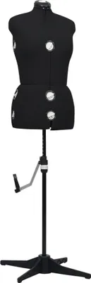 Obrázok produktu pre vidaXL Dressmaker's Dummy Adjustable Female Black M Veľkosť 40-46