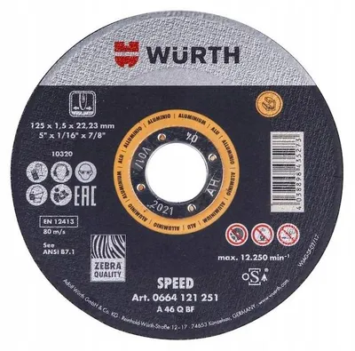 Produktbild von WURTH SPEED Trennscheibe für Aluminium 125mm