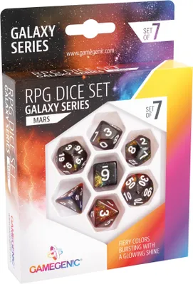 Obrázok produktu pre Sada kociek Galaxy Series Mars RPG 7 ks polyedrických kociek