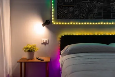 Produktbild von Twinkly Dots Lichterkette 400 LED warmweiß und multicolor 20m transparent außen / innen