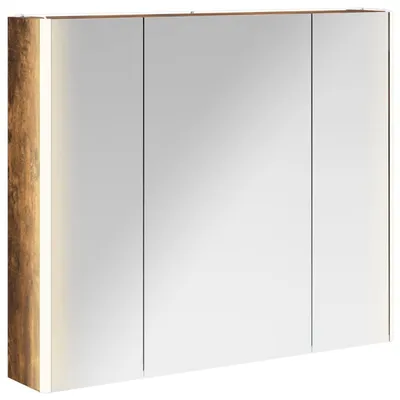 Produktbild von Badezimmerspiegelschrank Geräucherte Eiche 83,5 x 15,5 x 70 cm