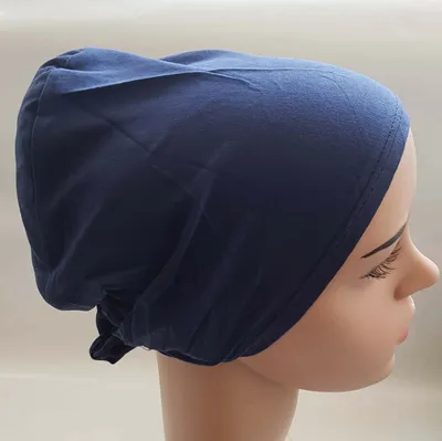Produktbild von Topuzlu Hijab BONE Schlauchbonnet Marineblau Kopftuch Untertuch Tesettür Esarp Turban