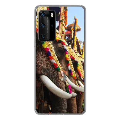 Produktbild von MuchoWow® Handyhülle Schutzhülle Hülle für Huawei P40 Pro Elefant - Parade - Tiere Silikon Softcase Handy Hülle - Schutz