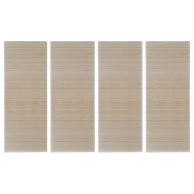 Obrázok produktu pre vidaXL Bambusové koberce 4 ks. Obdĺžnikové Nature 120x180 cm