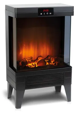 Produktbild von Bewello - Elektrischer Kamin - Mit Heizung - Atmosphärischer Kamin - Elektroofen - Freistehend - Schwarz - 180° - 2000W - BW2105, KI-generiertes Bild
